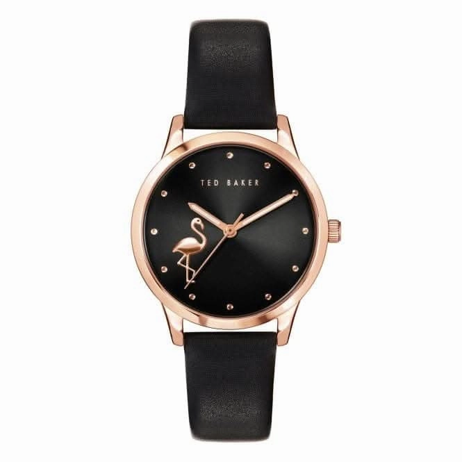 Ladies Fitzrovia Flamingo Stainless Steel Rose Gold Tone Watch BKPFZF009