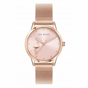 Ladies Fitzrovia Flamingo Stainless Steel Rose Gold Tone Watch BKPFZF011