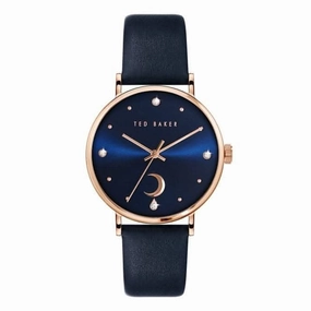 Ladies Phylipa Moon Blue Leather Watch BKPPHF131