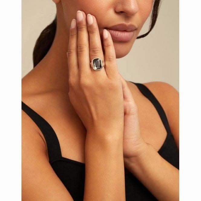 Lock Grey Faceted Crystal Ring Unode50 Jewelry And Accessories