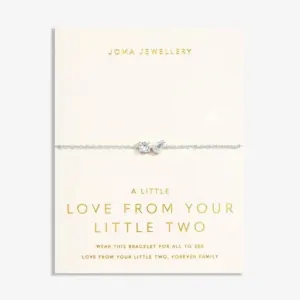 Love From Your Little Ones Two Silver Plated 18cm   3cm   Bracelet 7302 Joma Jewellery