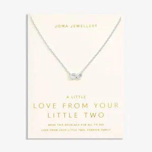 Love From Your Little Ones Two Silver Plated 46cm   5cm   Necklace 7299 Joma Jewellery