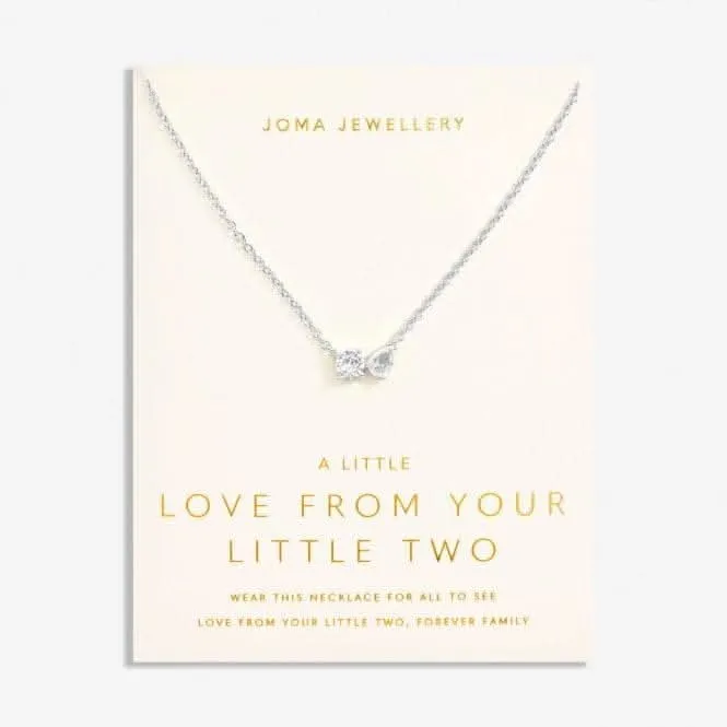 Love From Your Little Ones Two Silver Plated 46cm   5cm   Necklace 7299 Joma Jewellery