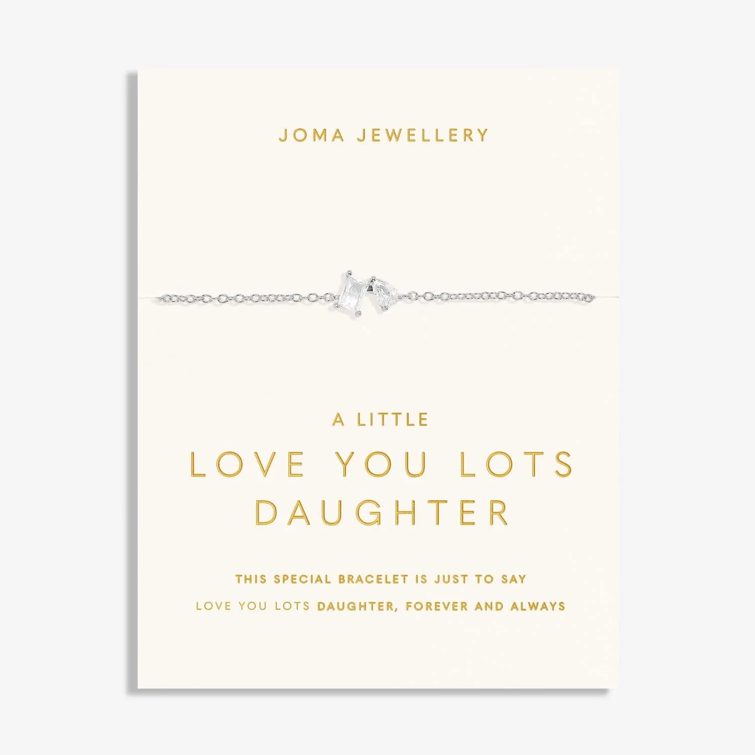 Love You Lots Love You Daughter Silver Plated Bracelet 7703 Joma Jewellery