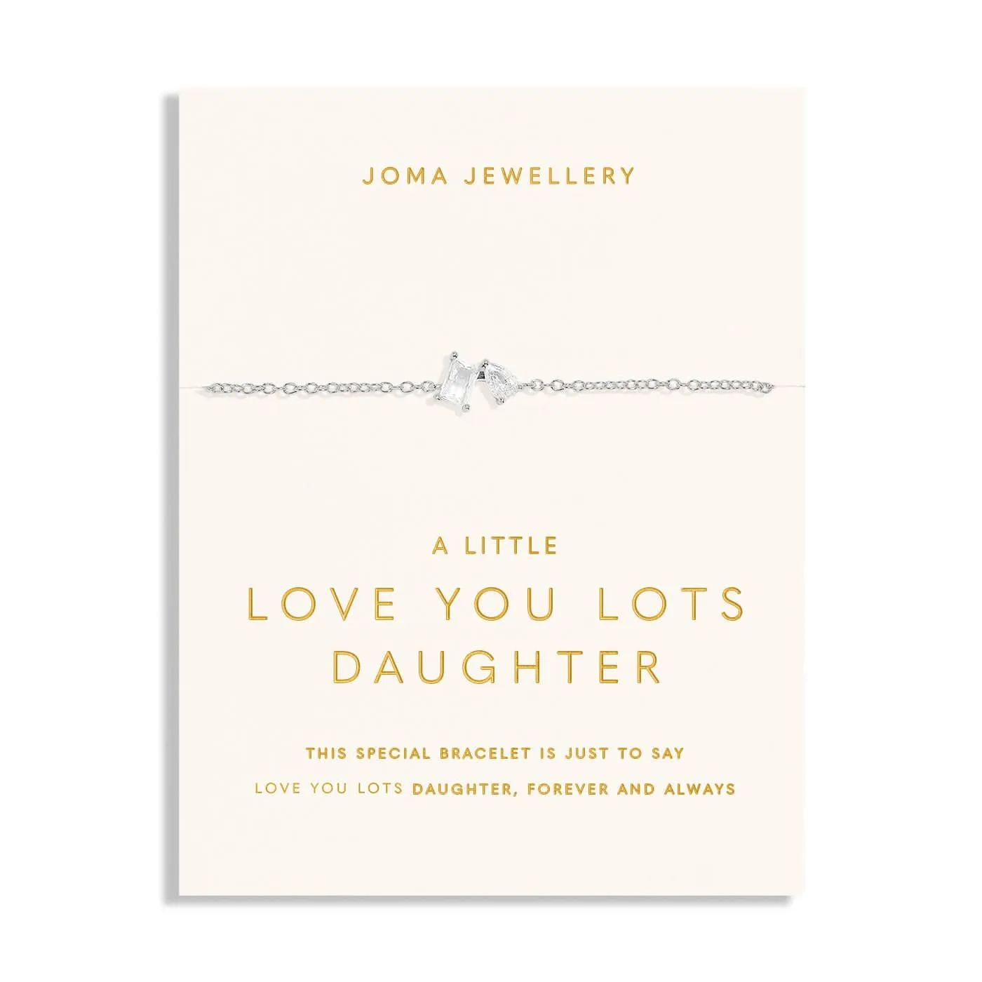 Love You Lots Love You Daughter Silver Plated Bracelet 7703 Joma Jewellery
