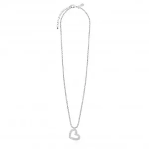 Lucia Lustre Heart Organic Pave Necklace 4800 Joma Jewellery