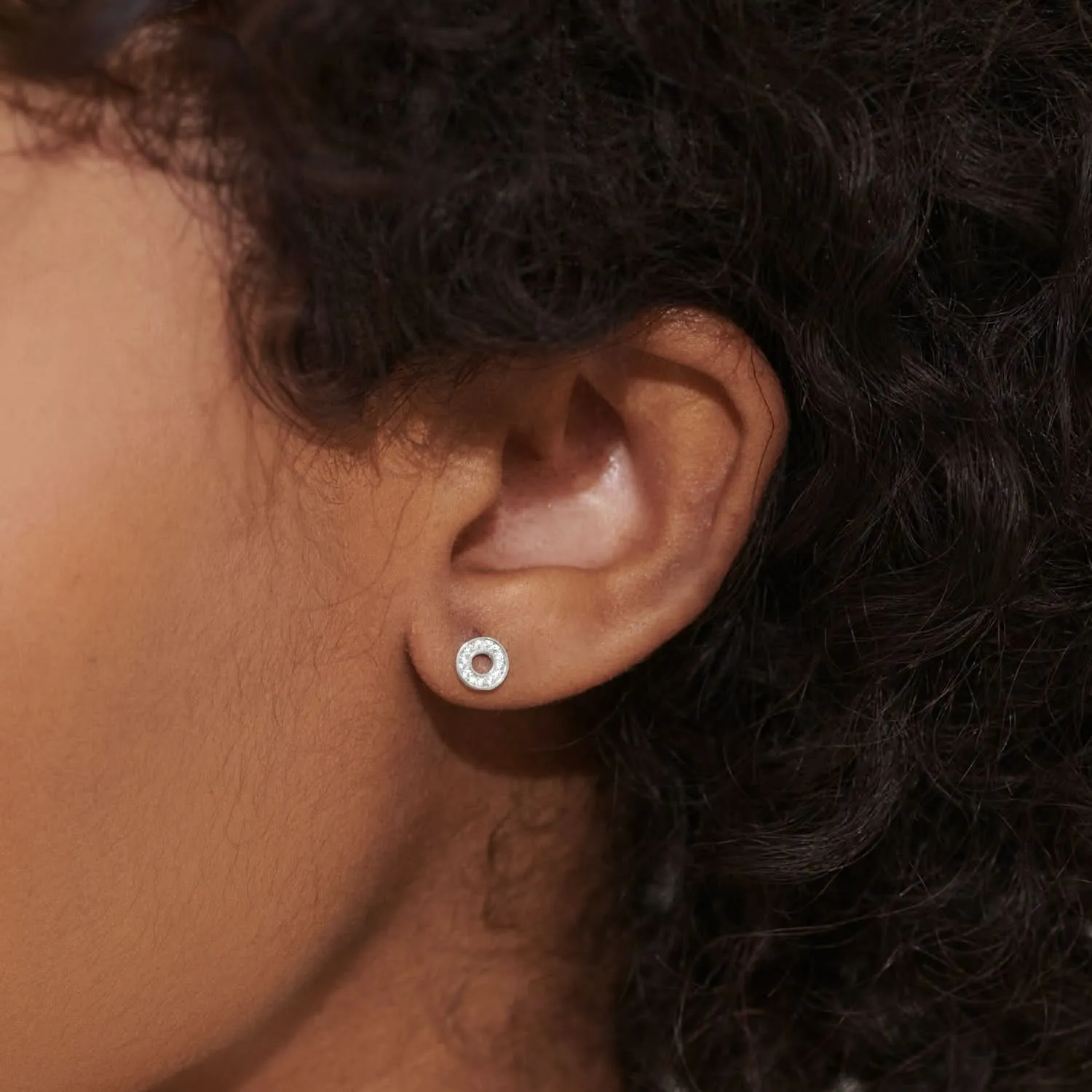 Lumia Circles Silver Plated Earrings 8652 Joma Jewellery
