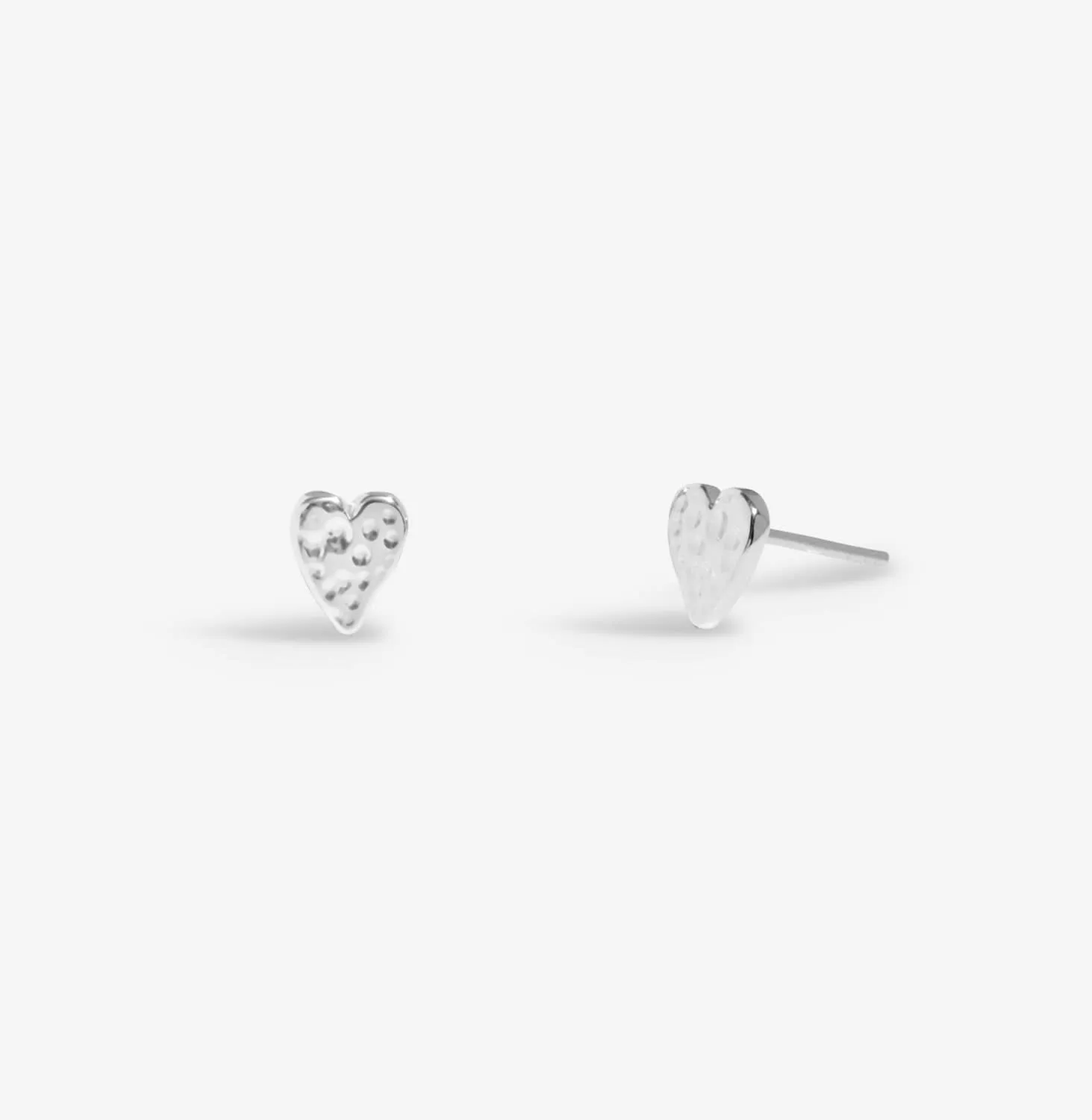 Lumia Hammered Heart Silver Plated Earrings 8650 Joma Jewellery
