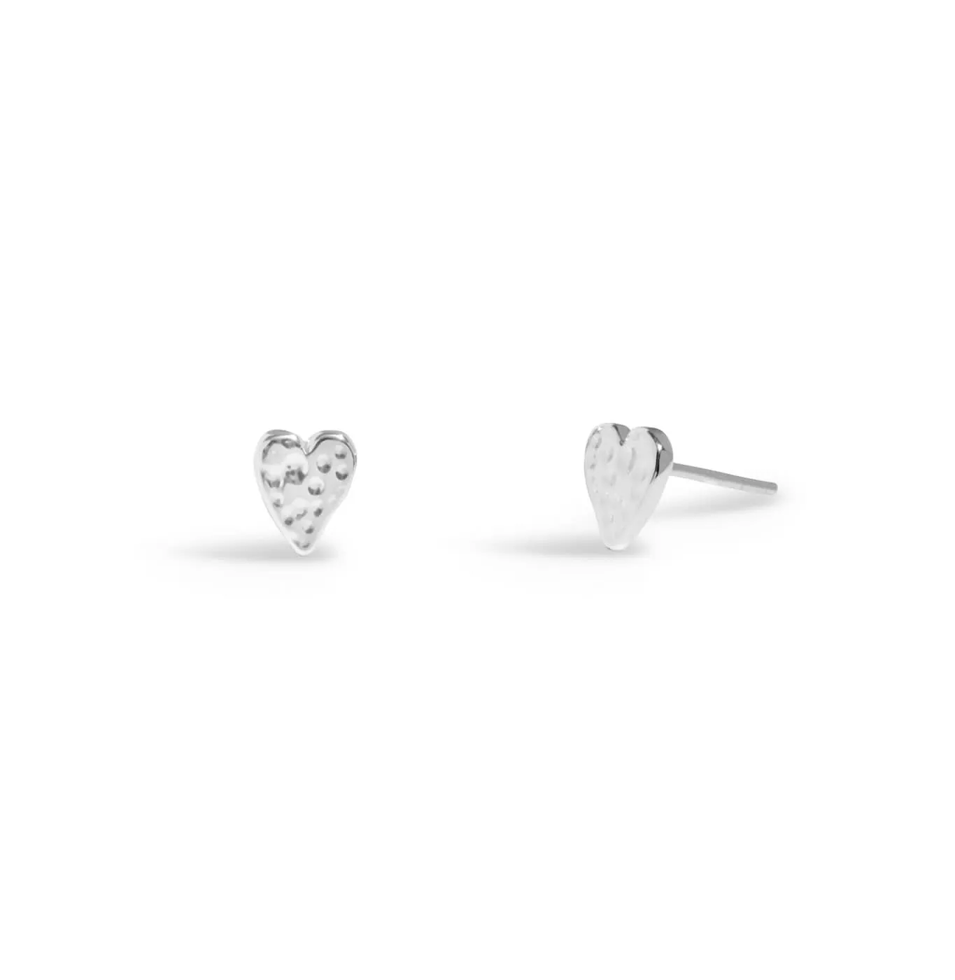 Lumia Hammered Heart Silver Plated Earrings 8650 Joma Jewellery