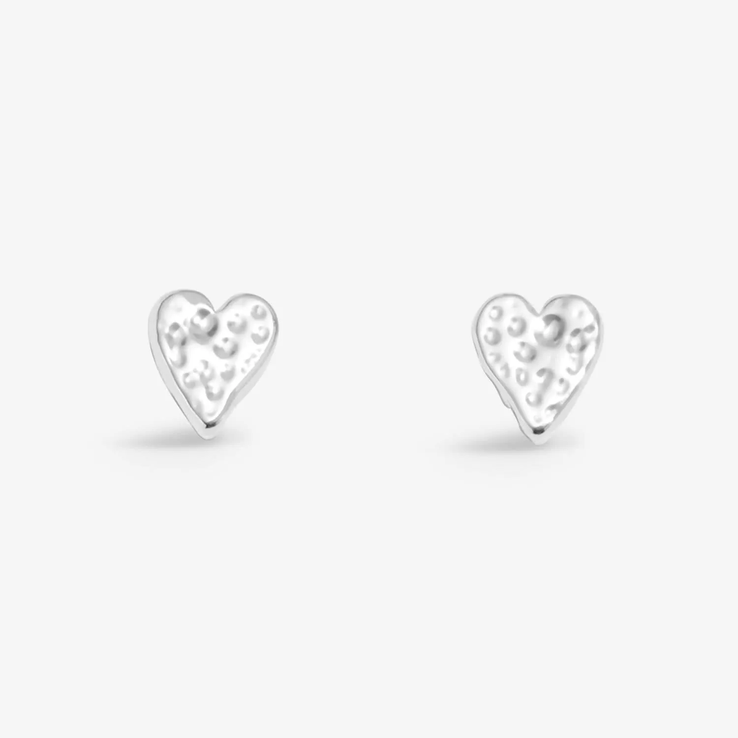 Lumia Hammered Heart Silver Plated Earrings 8650 Joma Jewellery