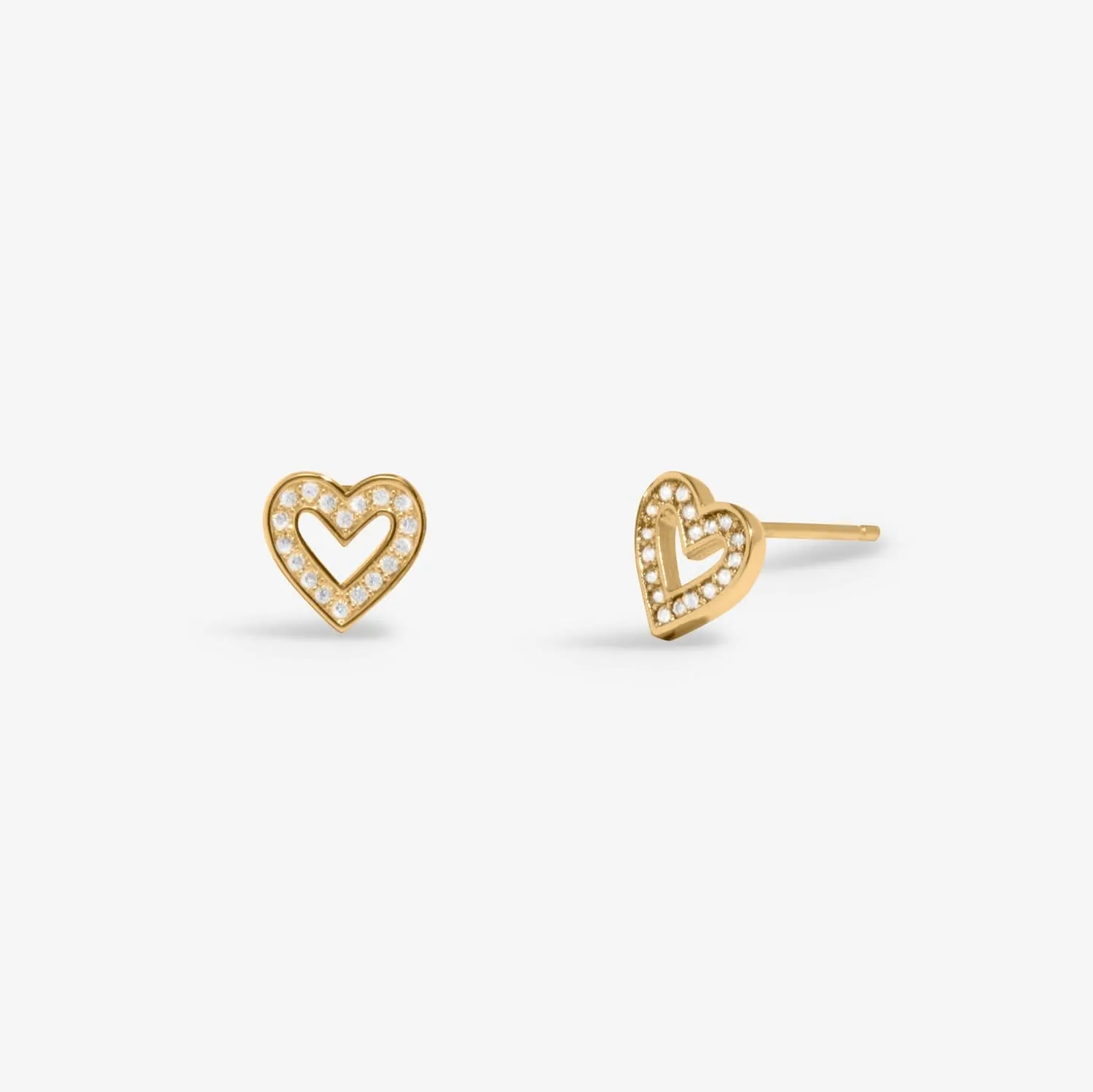 Lumia Heart Gold Plated Earrings 8648 Joma Jewellery