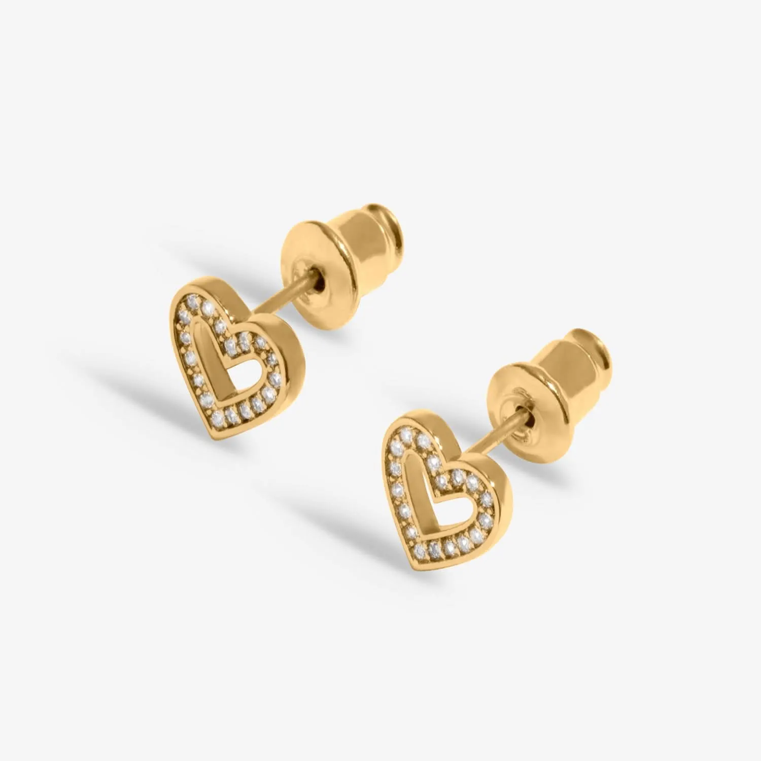 Lumia Heart Gold Plated Earrings 8648 Joma Jewellery