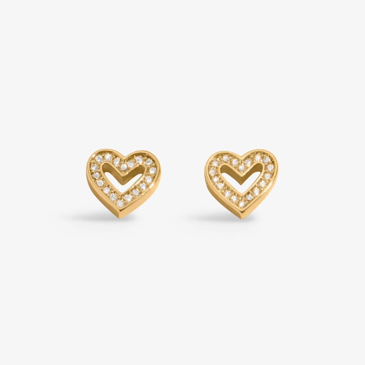Lumia Heart Gold Plated Earrings 8648 Joma Jewellery