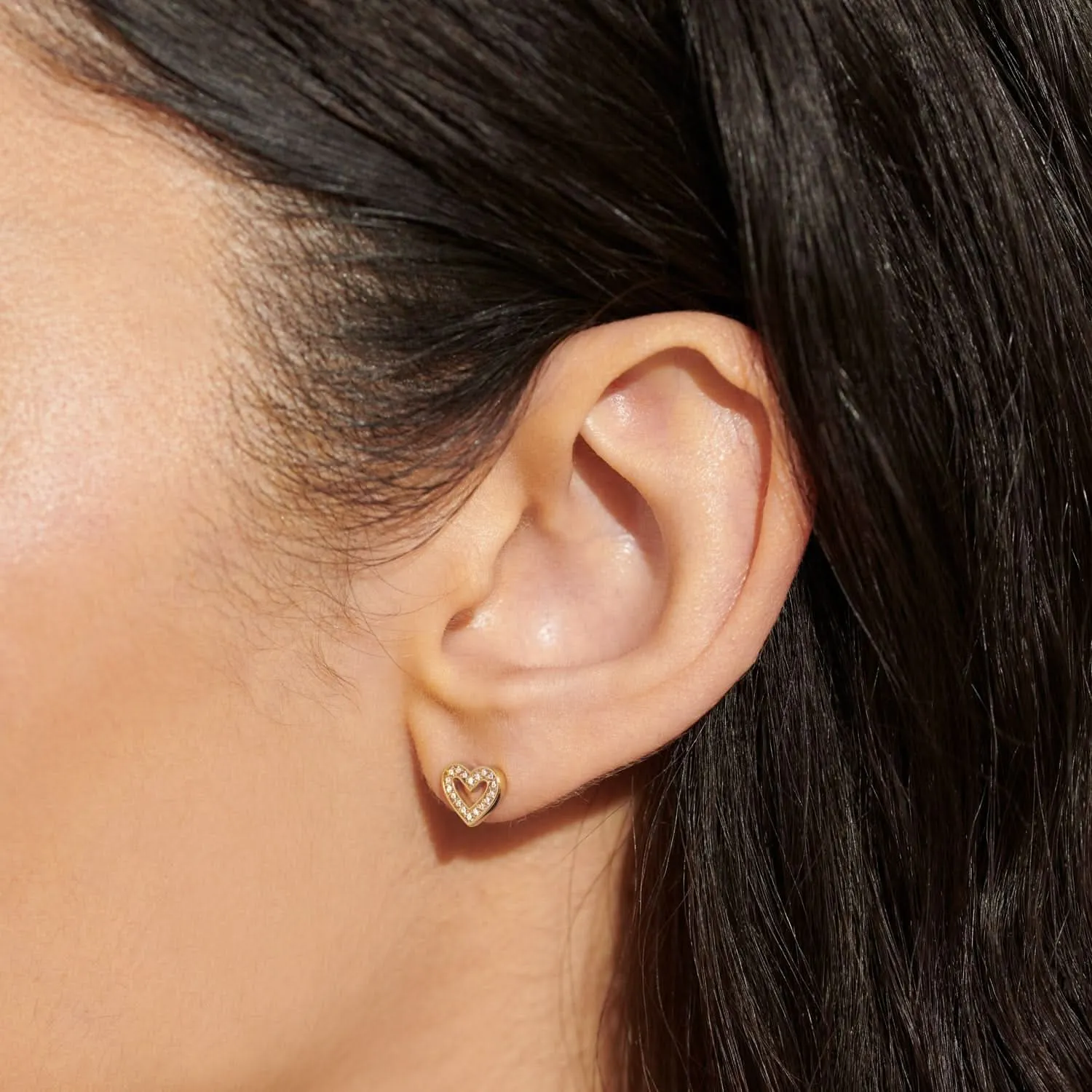 Lumia Heart Gold Plated Earrings 8648 Joma Jewellery