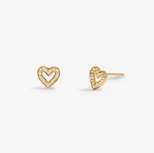Lumia Heart Gold Plated Earrings 8648 Joma Jewellery