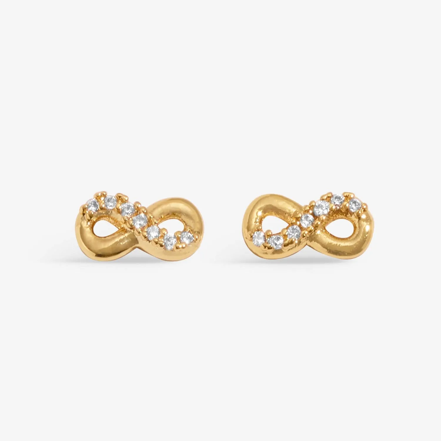 Lumia Infinity Gold Plated Earrings 8647 Joma Jewellery
