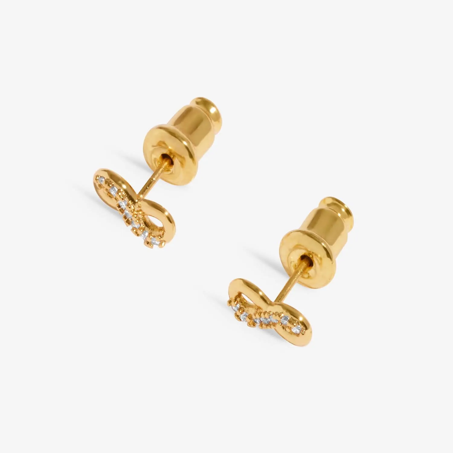 Lumia Infinity Gold Plated Earrings 8647 Joma Jewellery