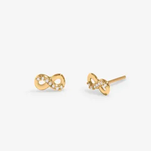 Lumia Infinity Gold Plated Earrings 8647 Joma Jewellery