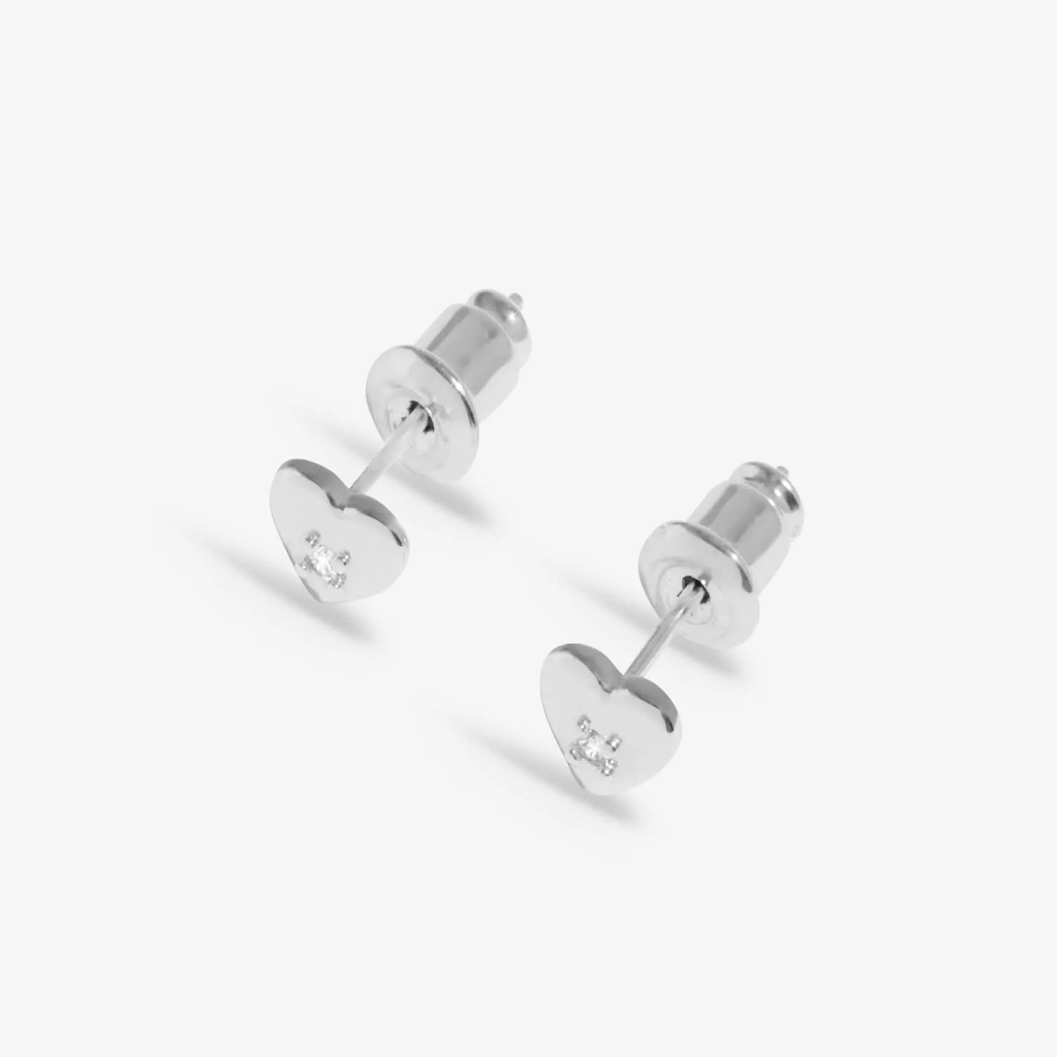 Lumia Zirconia Heart Silver Plated Earrings 8651 Joma Jewellery