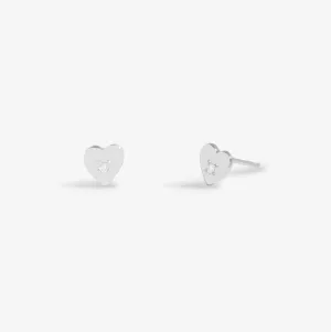 Lumia Zirconia Heart Silver Plated Earrings 8651 Joma Jewellery