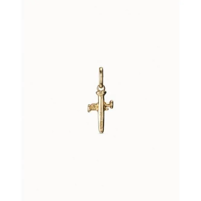 Medium Cross Golden Metal Cross Charm CHA0145ORO0000U Unode50 Jewelry And Accessories