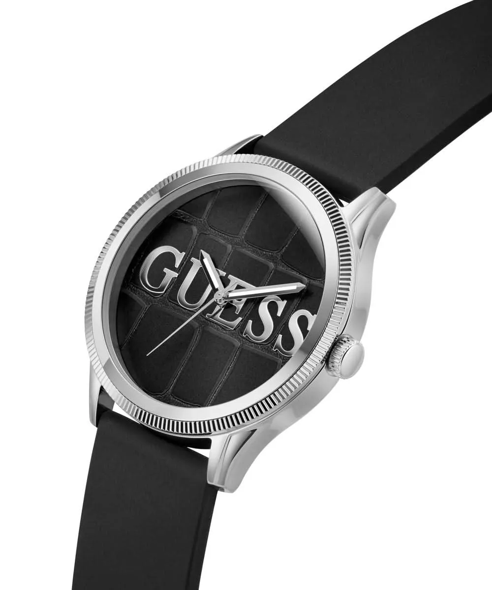 Men's Silver Black Reputation Watch GW0887G1