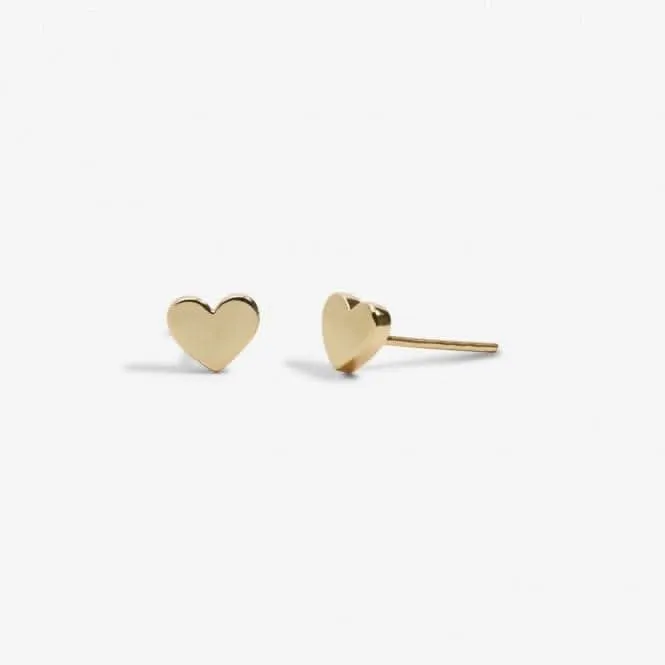 Mini Charms Hearts Silver Gold Rose Gold Earrings 7059 Joma Jewellery
