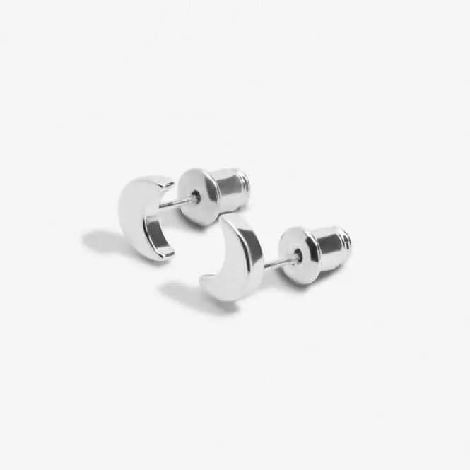 Mini Charms Moon Silver Plated Earrings 7055 Joma Jewellery