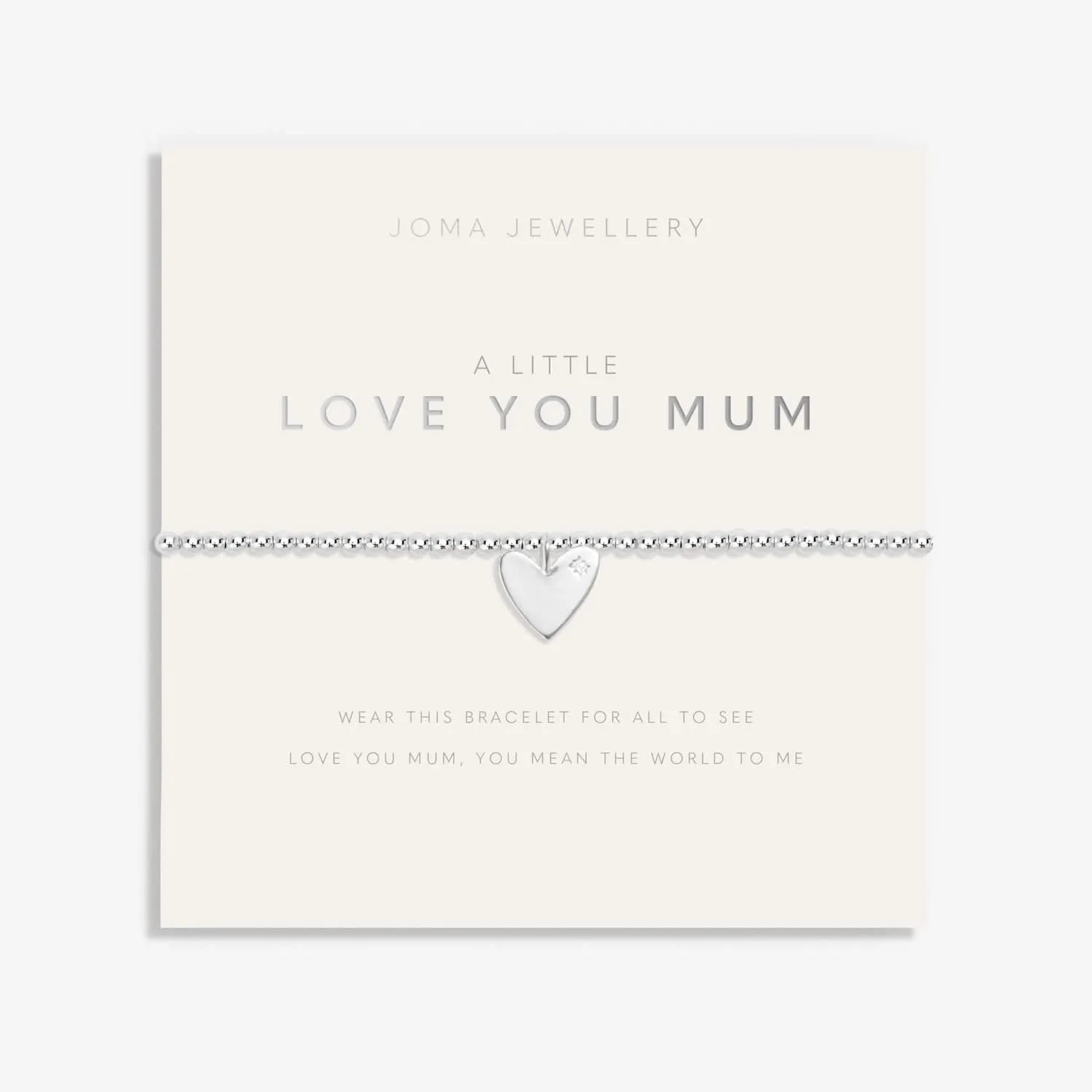 Mother's Day A Little Love You Mum Silver Plated Bracelet 8512 Joma Jewellery