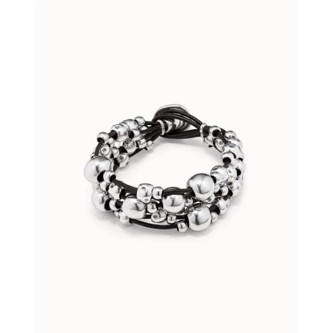 Multivitamins Silver Leather Bracelet Unode50 Jewelry And Accessories