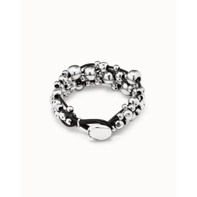 Multivitamins Silver Leather Bracelet Unode50 Jewelry And Accessories