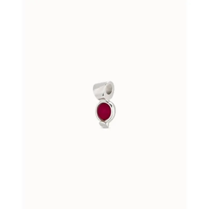 My Agate Red Natural Stone Charm CHA0136ROJMTL0U Unode50 Jewelry And Accessories