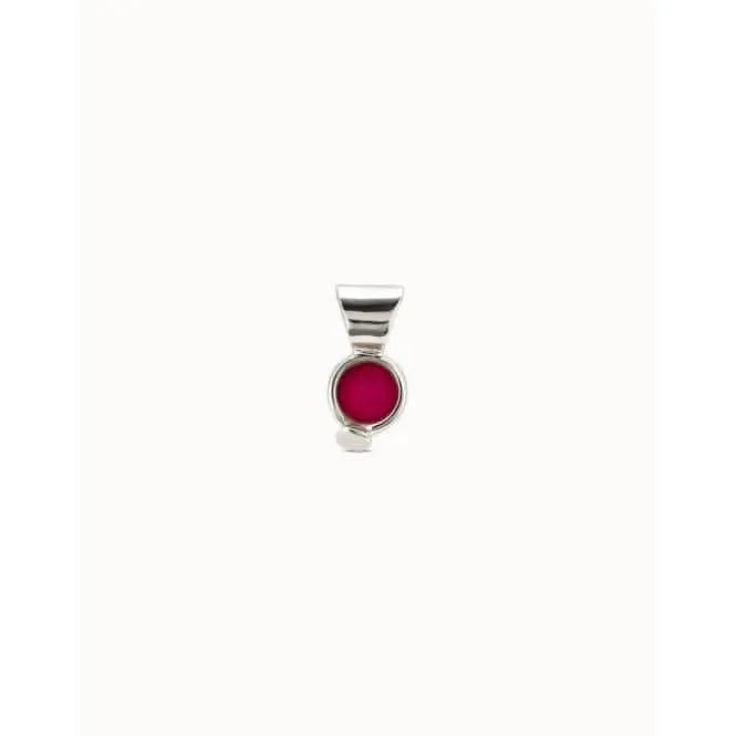My Agate Red Natural Stone Charm CHA0136ROJMTL0U Unode50 Jewelry And Accessories