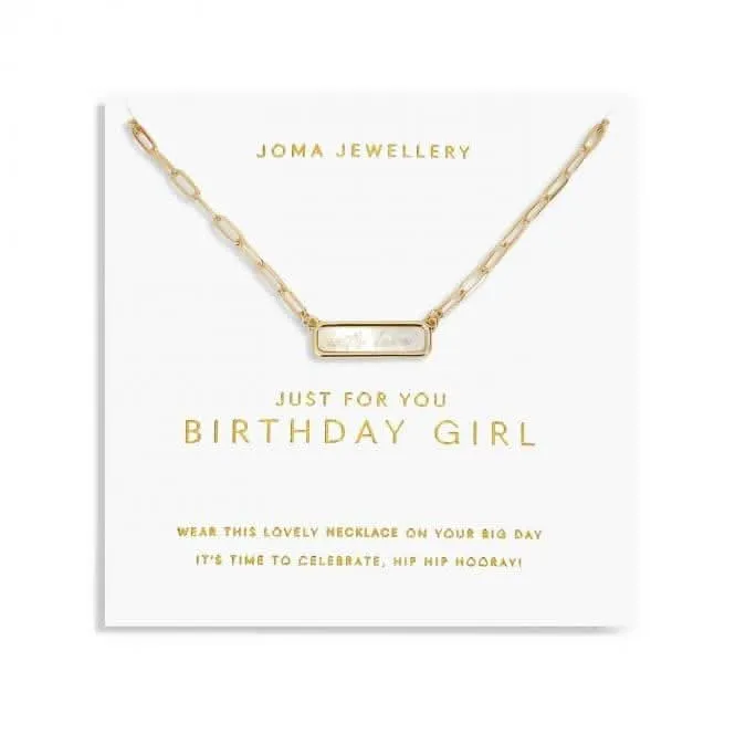 My Moments 'Just For You Birthday Girl' Necklace 5824 Joma Jewellery