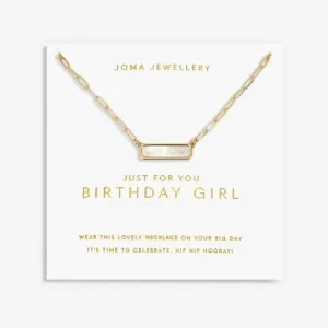 My Moments 'Just For You Birthday Girl' Necklace 5824 Joma Jewellery
