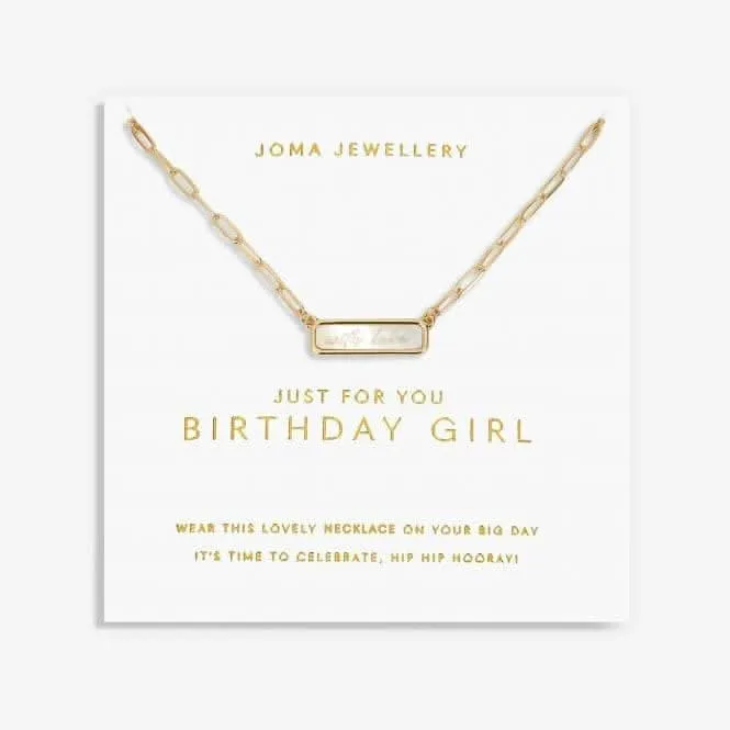 My Moments 'Just For You Birthday Girl' Necklace 5824 Joma Jewellery