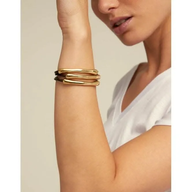 Not To Be Golden Leather Bracelet Unode50 Jewelry And Accessories