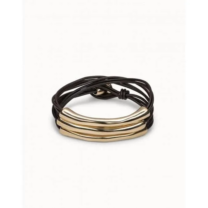 Not To Be Golden Leather Bracelet Unode50 Jewelry And Accessories