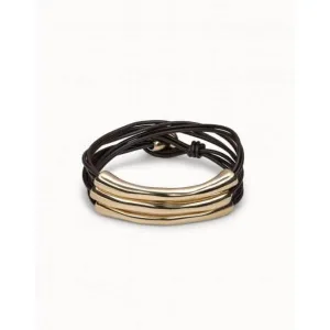 Not To Be Golden Leather Bracelet Unode50 Jewelry And Accessories
