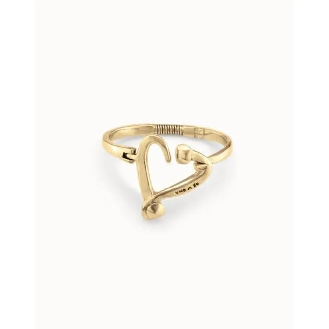 One Love Golden Metal Bracelet Unode50 Jewelry And Accessories