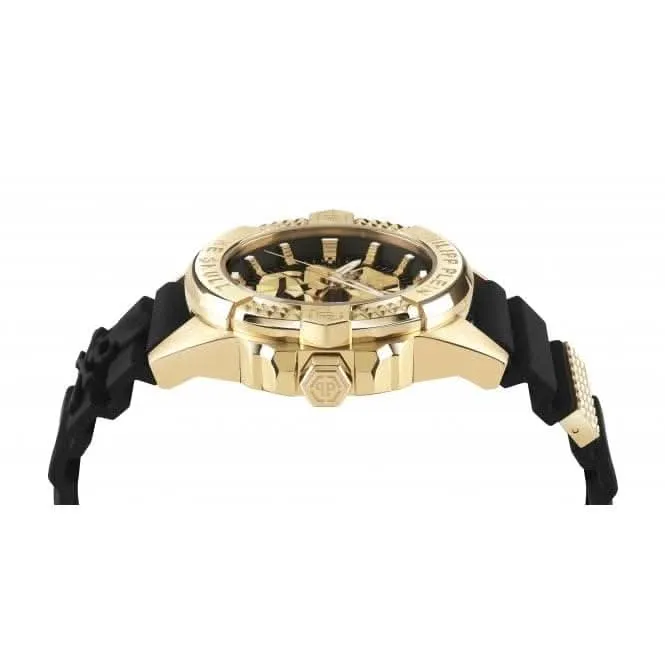 Philipp Plein Gents High-Conic The $Kull Black Watch PWAAA0221