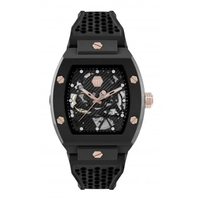 Philipp Plein Gents High-Conic The Skeleton Ecoceramic  Black Watch PWVBA0523