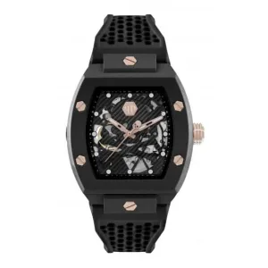 Philipp Plein Gents High-Conic The Skeleton Ecoceramic  Black Watch PWVBA0523