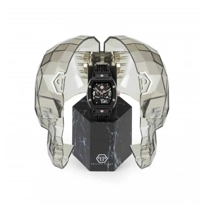 Philipp Plein Gents High-Conic The Skeleton Ecoceramic  Black Watch PWVBA0523