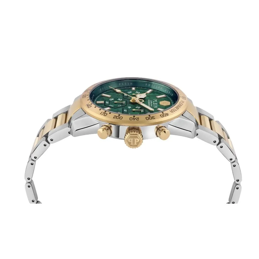 Philipp Plein Gents Hyper-Sport Pleinmeter Silver Gold Watch PWPYA0524