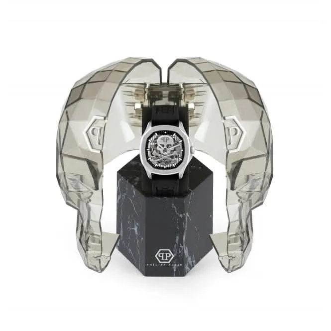 Philipp Plein Gents Skeleton Spectre Silver Watch PWRAA0123