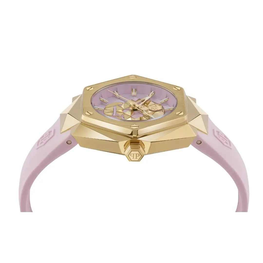 Philipp Plein Ladies High-Conic $Kull Spikes Pink Watch PWADA0124