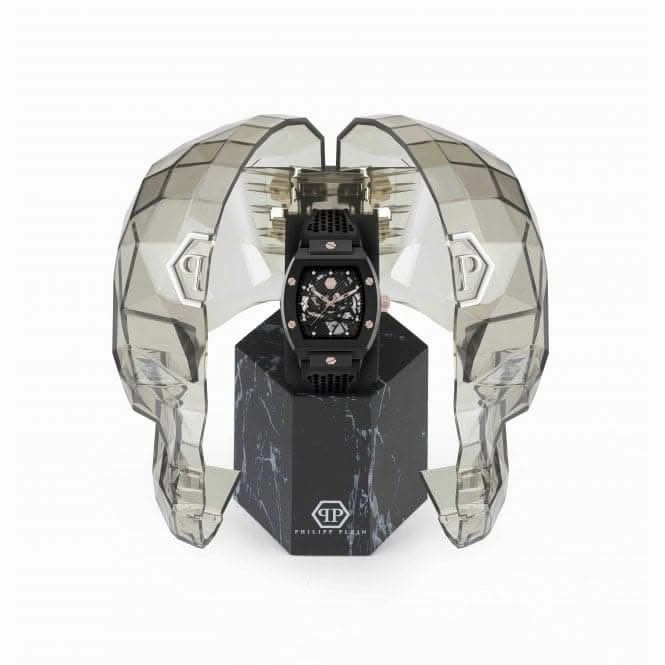 Philipp Plein Gents High-Conic The Skeleton Ecoceramic  Black Watch PWVBA0523