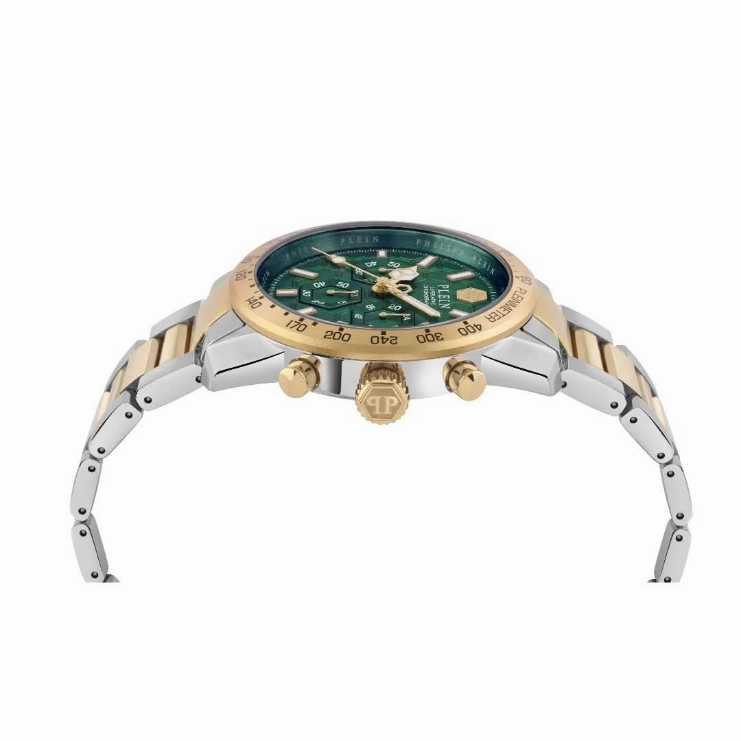 Philipp Plein Gents Hyper-Sport Pleinmeter Silver Gold Watch PWPYA0524