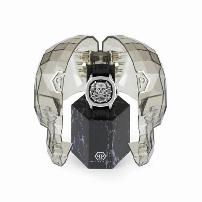 Philipp Plein Gents Skeleton Spectre Silver Watch PWRAA0123